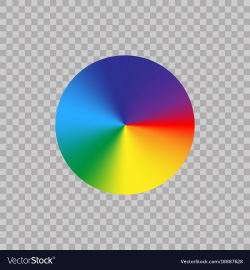 Spectrum color wheel on transparent background