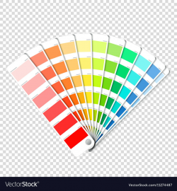 Color palette guide on transparent background