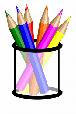 Pencil Cup By - Colouring Pencils Clip Art {#14688} - Pngtube