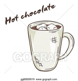 Vector Art - Vector printable illustration of isolated cup ...