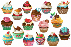 Cupcake Clipart Vector, PNG & JPG