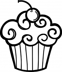 Cupcake Clipart Black And White | Free download best Cupcake Clipart ...