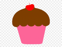 Cupcake With Cherry Clip Art At Clker - Pink Cupcake With Cherry ...