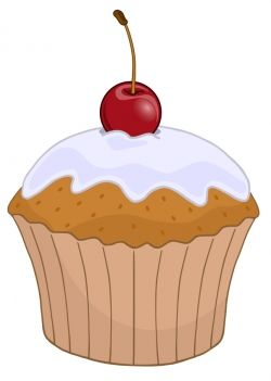 Cherry Top Cupcake Clipart | cricut fun | Cupcake clipart, Cake ...