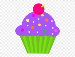 Cupcake Purple And Lime Clip Art - Birthday Cake Pink Clipart ...