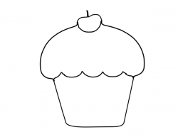 Free Cupcake Outline, Download Free Clip Art, Free Clip Art on ...