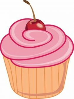 Clipart} Pink Cherry Cupcake | Clipart | Cupcake clipart, Cupcake ...