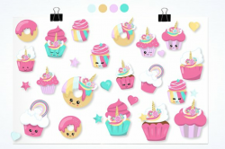 Unicorn cup cakes graphics