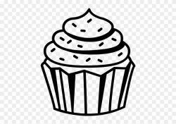 Cupcake Clipart Black And White Black And White Cupcake - Cup Cake ...