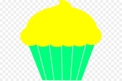 Cupcake, Green, Yellow, transparent png image & clipart free download