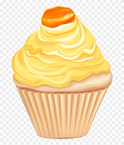 Vector Library Desserts Clipart Cupcake - Yellow Cupcake Clipart, HD ...
