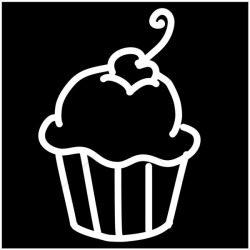 Cupcake Logo Black | Church Food Clipart