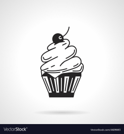 Cupcake black icon
