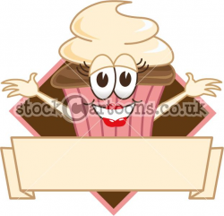 Cartoon Cup Cake Logo Template | Stock Cartoons Pictures ...