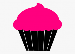 Cupcake Clipart Logo - Cupcake Black And Pink Cartoon ...