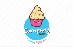 Exclusive Logo 58371, Cute Cup Cake Logo