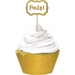 Gold Cupcake Decorating Kit for 24