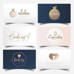 Modern feminine bakery business card design with editable ...