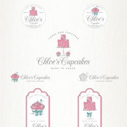 Create a modern logo for a cake/cupcake family business ...