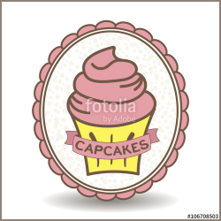 Cupcake logo. Vector vintage retro bakery logo badges and ...