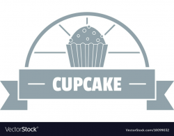 Cupcake logo simple gray style
