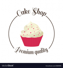 Logo sweet cupcake shop template badge logo for