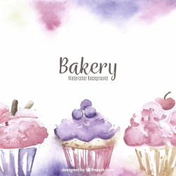 Watercolor Cupcake Vectors, Photos and PSD files | Free Download