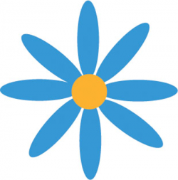 Blue Daisy Clipart - Clip Art Library