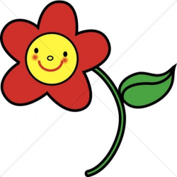 Colorful Smiling Daisy | Religious Baby Clipart – clipart smiling flower