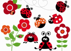 Ladybug On a Daisy Clip Art   Clipart Free Download - Clip Art Library