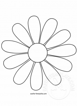 flower outline template | Daisy Flower Template - Easter Template ...