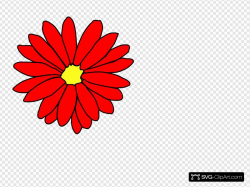 Red Daisy Flower 2 Clip art, Icon and SVG - SVG Clipart