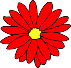 Red Daisy Flower 2 Clip Art at Clker.com - vector clip art online ...