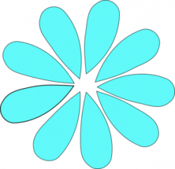 Turquoise Daisy Flower Clip Art at Clker.com - vector clip art ...