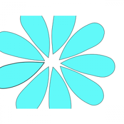 Turquoise Daisy Flower clipart, cliparts of Turquoise Daisy Flower ...