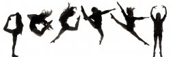 Dance team silhouette clipart - Clipartix