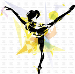 Abstract Sketch Of Beautiful Ballerina Vector Clipart ...