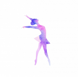 Ballet Dancer Balerin - Watercolor purple elegant ballet ...