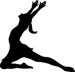 Clip Art Illustration of a Silhouette of a Ballet Dancer ...