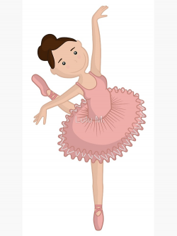 Cute ballerina in pink tutu / Sweet ballet dancer clip art | Poster