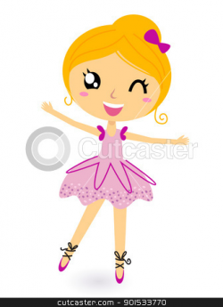 Little Girl Ballerina Dancing Clipart - Clip Art Bay