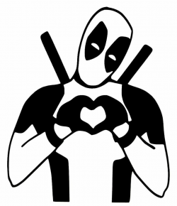 Details about Deadpool Heart Funny Car Laptop Truck Window ...