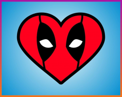 Deadpool Svg art print Heart Birthday superhero clipart Cut ...