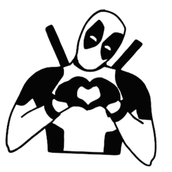 Deadpool clipart black and white, Deadpool black and white ...