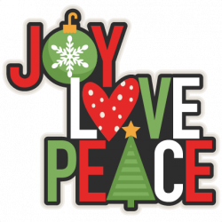 december clipart 66746 - Joy Love Peace Christmas Title Scrapbook ...