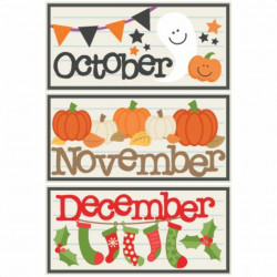 cute december clipart october november december - Clip Art Library