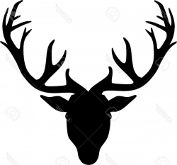 Unique Deer Antler Silhouette Clip Art Drawing » Free Vector ...