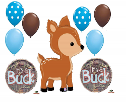 Amazon.com: 9 New Balloons It\'s a Baby boy Buck Deer Shower ...