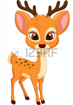 Stock Vector | card ideas | Deer cartoon, Cartoon drawings of ...