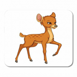 Amazon.com : Nakamela Mouse Pads Clipart Black Baby Cute Deer Fawn ...